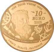 10 Euros 20.000 Leagues Under the Sea, France, 2005 reverse image