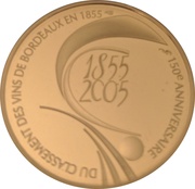 10 Euros Bordeaux wines, France, 2005 reverse image