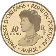 10 Euros Queen Amélie, France, 2006 obverse image