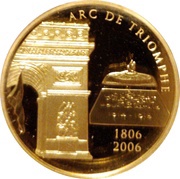 10 Euros Triumphal arch, France, 2006 reverse image