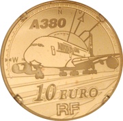 10 Euros Airbus A380 obverse image