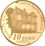 10 Euros Christian Dior, France, 2007 reverse image