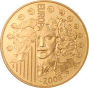 10 Euros French Presidency, France, 2008 reverse image