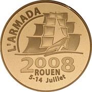 10 Euros Rouen Armada, France, 2008 reverse image