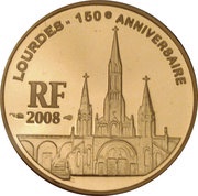 10 Euros Lourdes obverse image