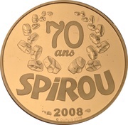 10 Euros Spirou, France, 2008 reverse image