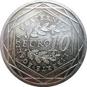 10 Euros La Semeuse, France, 2009 reverse image