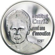 10 Euros Curie Institute obverse image