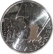 10 Euros Auvergne, 1st type obverse image