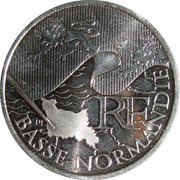 10 Euros Lower-Normandie, 1st type obverse image