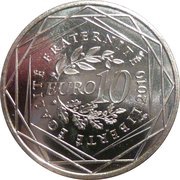 10 Euros Guadeloupe, 1st type, France, 2010 reverse image