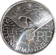 10 Euros Upper-Normandie, 1st type obverse image