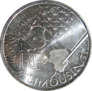 10 Euros Limousin, 1st type obverse image