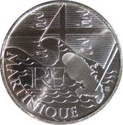 10 Euros Martinique, 1st type obverse image