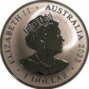 1 Dollar - Elizabeth II Posthumous; 6th Portrait - Australian Box Jellyfish - Silver Bullion obverse image