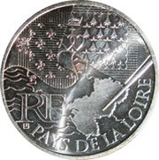 10 Euros Pays de la Loire, 1st type obverse image