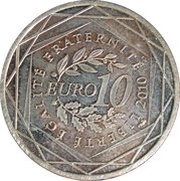10 Euros Poitou-Charentes, 1st type, France, 2010 reverse image