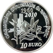 10 Euros New Franc, France, 2010 reverse image