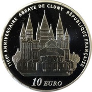10 Euros Cluny Abbey obverse image