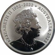 1 Dollar In the name of Elizabeth II; 6th portrait - Silver Kangaroo; Mob of Thirty obverse image