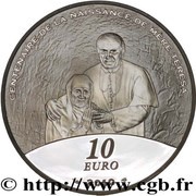 10 Euros Mother Teresa, France, 2010 reverse image
