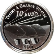 10 Euros Lille Europe Railway Station, France, 2010 reverse image