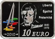 10 Euros Pablo Picasso, France, 2010 reverse image