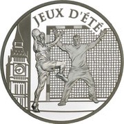 10 Euros Handball, France, 2010 reverse image