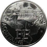 10 Euros Aquitaine obverse image