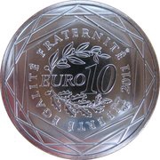 10 Euros Centre, France, 2011 reverse image
