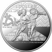 1 Dollar In the name of Elizabeth II; 6th portrait - FIFA Womens World Cup AU-NZ-23; Silver Proof, Australia, 2023 reverse image