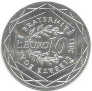 10 Euros Île de France, France, 2011 reverse image