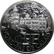 10 Euros Nord-Pas de Calais obverse image