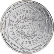 10 Euros Provence-Alpes-Côte d'Azur, France, 2011 reverse image