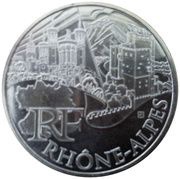 10 Euros Rhône-Alpes obverse image