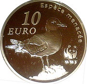 10 Euros World Wildlife Fund, France, 2011 reverse image