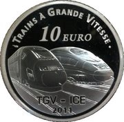 10 Euros Metz Railway Station, France, 2011 reverse image