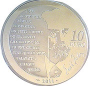 10 Euros Nana, France, 2011 reverse image