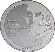 10 Euros The Stranger, France, 2011 reverse image