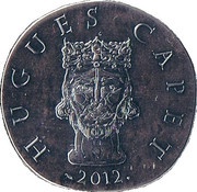 10 Euros Hugues Capet, France, 2012 reverse image
