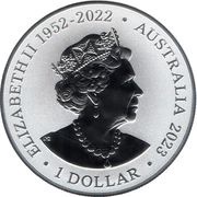 1 Dollar In the name of Elizabeth II; 6th Portrait - Southern White Rhinoceros obverse image
