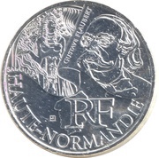 10 Euros Haute-Normandie obverse image