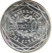 10 Euros Pays de la Loire, France, 2012 reverse image
