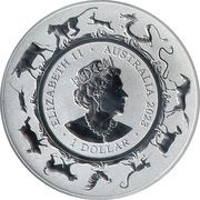 1 Dollar - Elizabeth II Posthumous; 6th Portrait - Year of the Rabbit obverse image