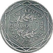 10 Euros Provence-Alpes-Côte d'Azur, France, 2012 reverse image