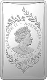 1 Dollar - Elizabeth II Posthumous; 6th Portrait - Year of the Rabbit; Silver Bullion Bar obverse image