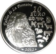 10 Euros Year of The Dragon, France, 2012 reverse image