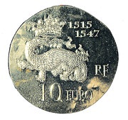 10 Euros François I obverse image