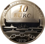 10 Euros The Gloire, France, 2013 reverse image