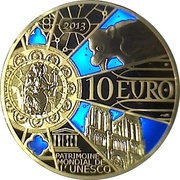 10 Euros Notre-Dame Cathedral, France, 2013 reverse image